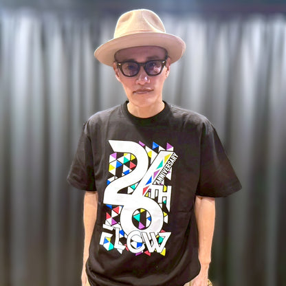 FLOW 26th anniversary T-shirt (black)